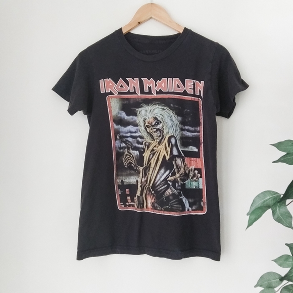 Iron Maiden Tops - IRON MAIDEN Retro Band Graphic Tee